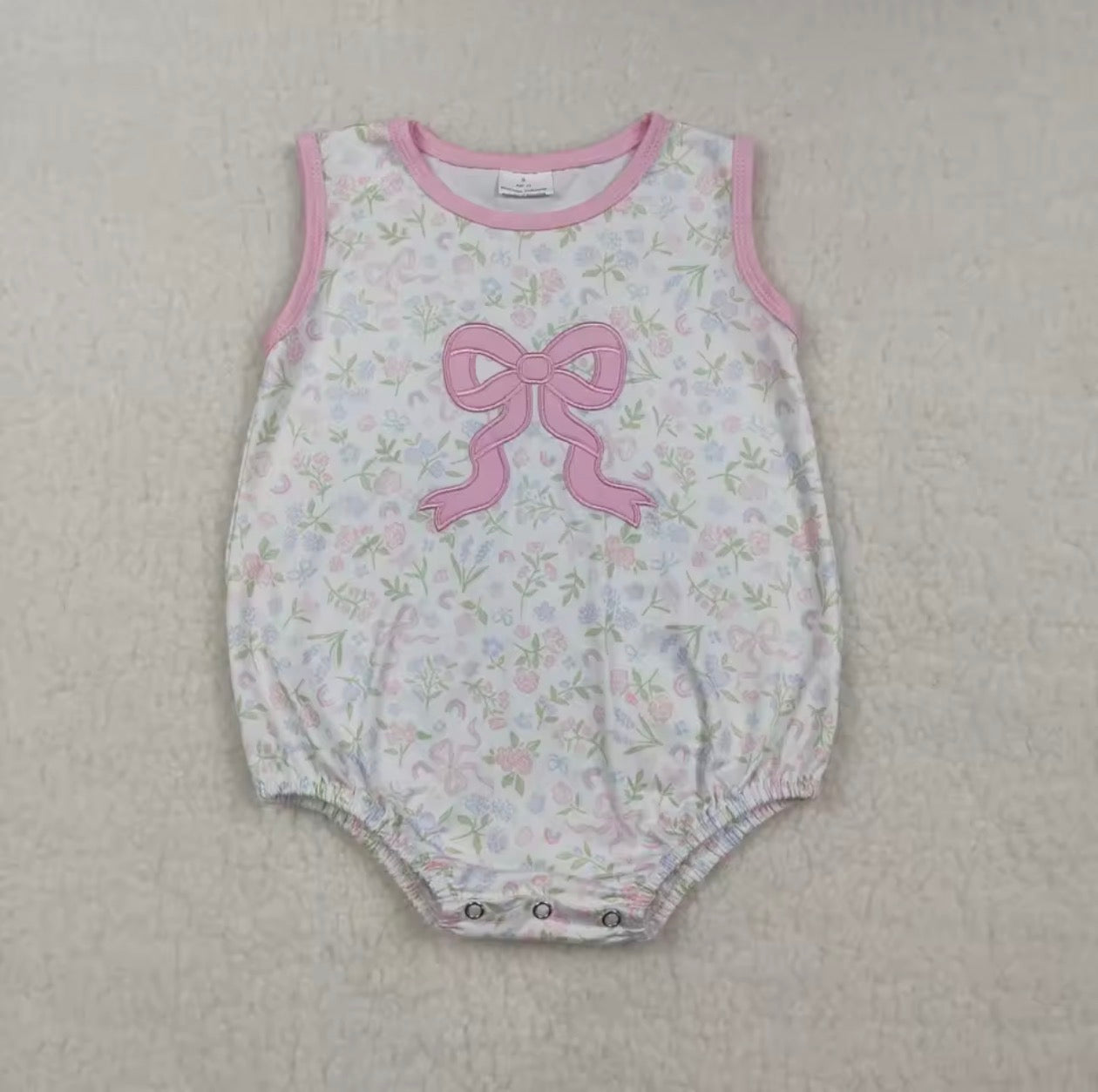 Girls • Floral Pink Coquette Bow Bubble