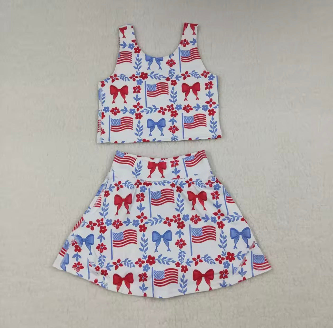 GIRLS • Stars & Bows Skirt Set