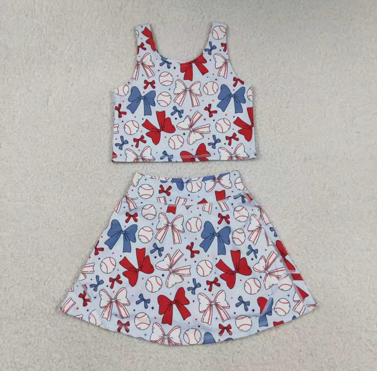 GIRLS • All Star Bows Skirt Set